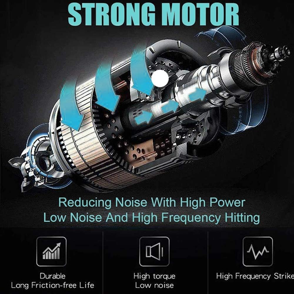 Mini Massage Gun Deep Tissue Percussion Massager with 4 Massage Heads