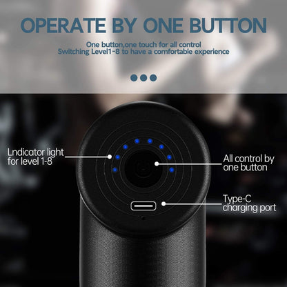 Mini Massage Gun Deep Tissue Percussion Massager with 4 Massage Heads