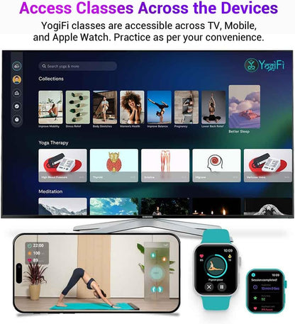 YogiFi Smart Yoga Mat AI Powered Non Slip Travel Yoga Mat 6mm Thick