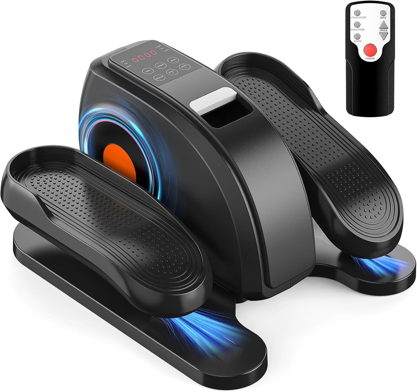 Sweetcrispy Compact Under Desk Elliptical Quiet Mini Pedal Exerciser with LED Display
