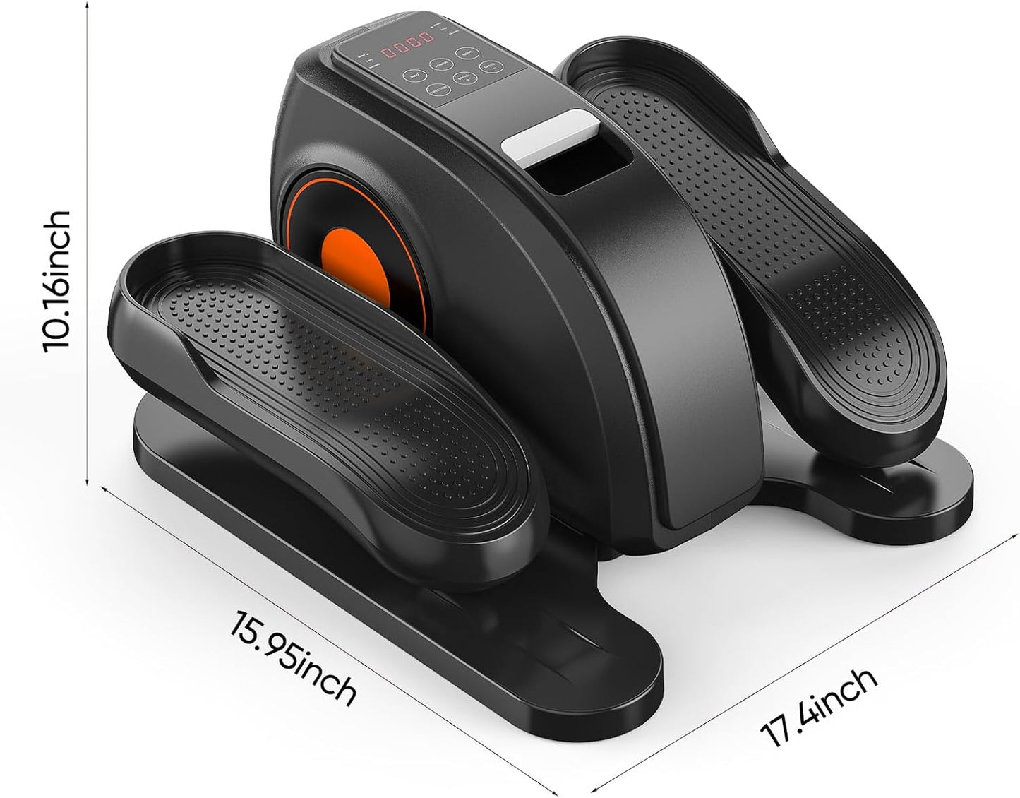 Sweetcrispy Compact Under Desk Elliptical Quiet Mini Pedal Exerciser with LED Display