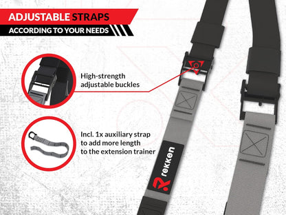 Rekken Suspension Trainer Set with Door Anchor Adjustable Workout Straps