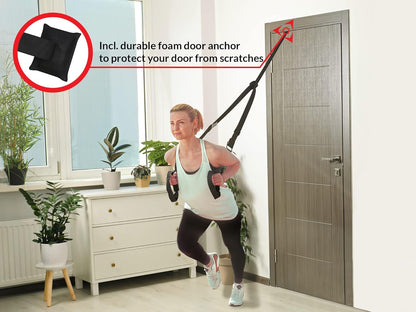 Rekken Suspension Trainer Set with Door Anchor Adjustable Workout Straps