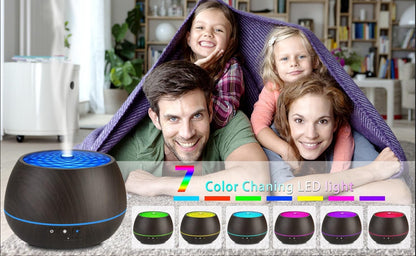 Smart WiFi Essential Oil Diffuser App Controlled 500ml Aromatherapy Humidifier Dark Grain