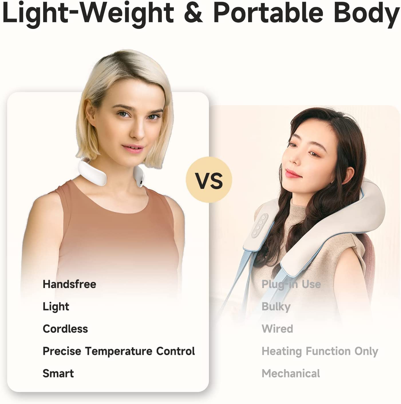 Smart Neck Massager with Heat Cordless 5 Modes and 16 Levels with Remote Control