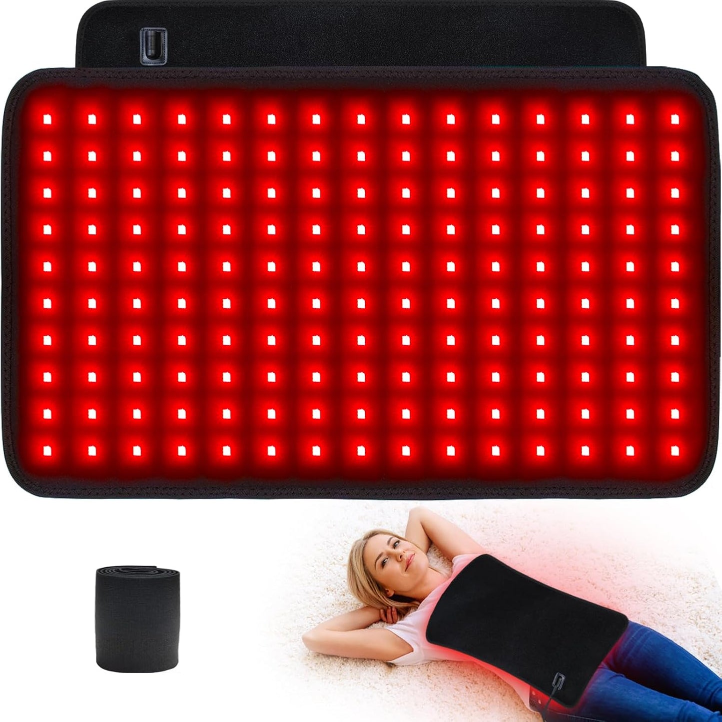 Red Infrared Light Therapy Pad Large 19.8 x 12 Heating Wrap for Full Body Relief