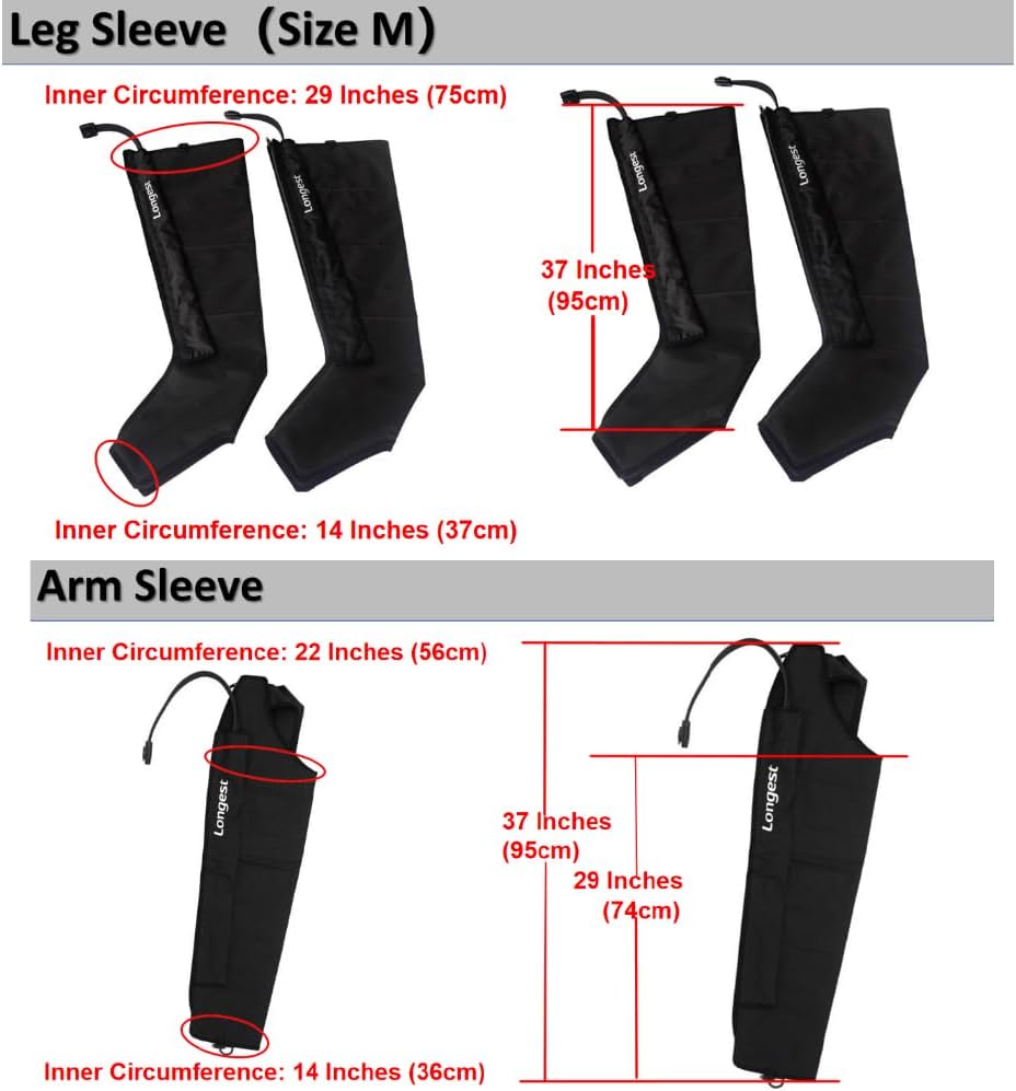 Longest Air Compression System Legs and Arms Massager for Circulation and Recovery Medium